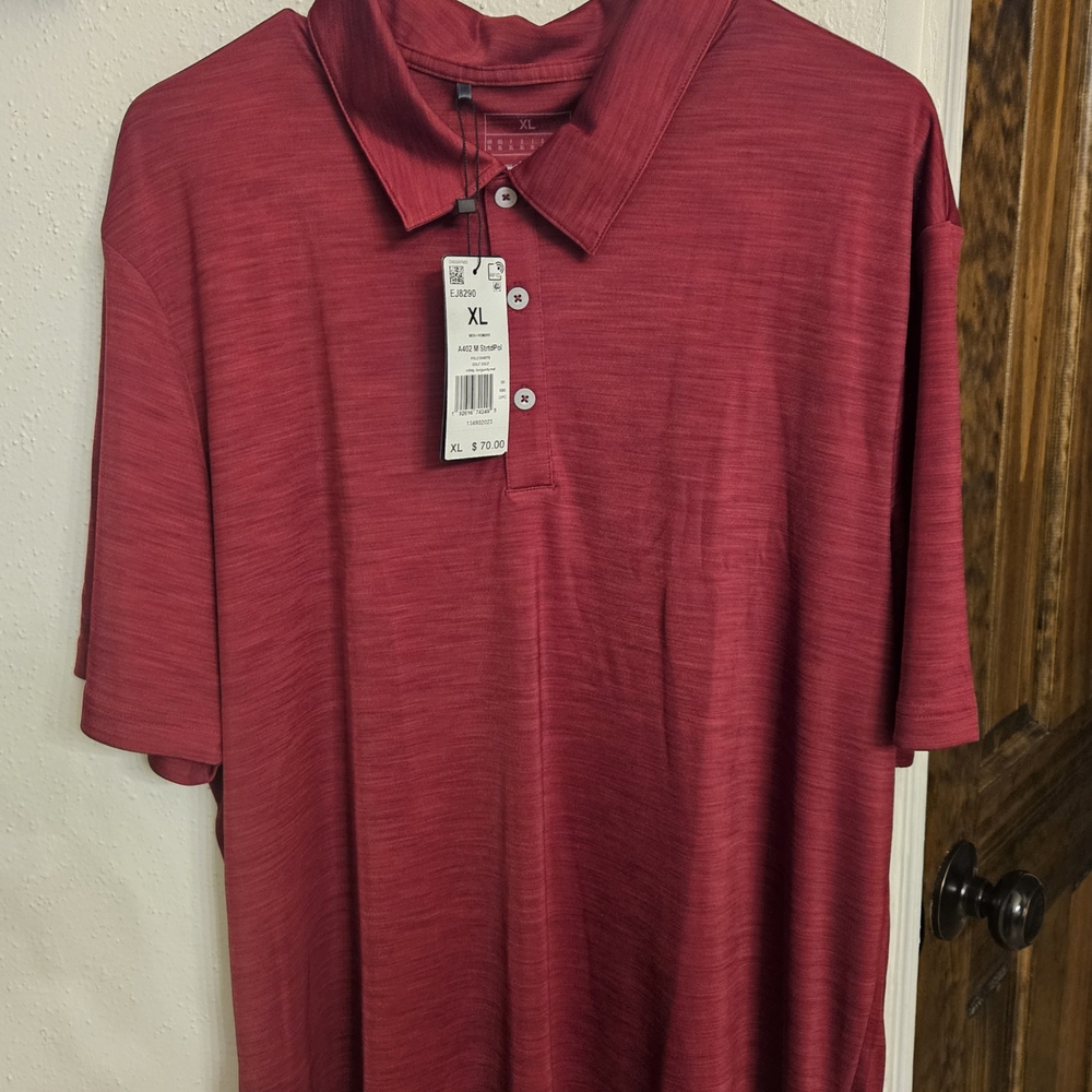 Adidas Maroon Golf Polo Shirt
